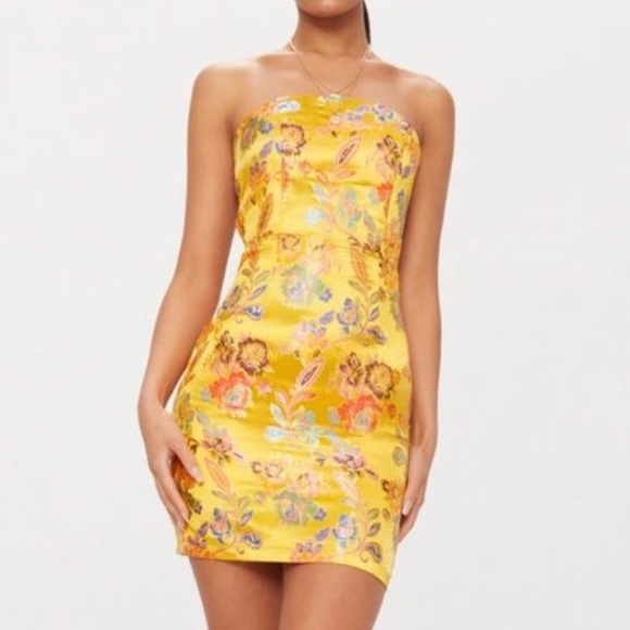 oriental satin bodycon dress